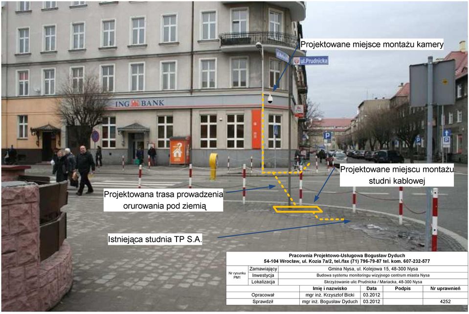 studni kablowej Istniejąca studnia TP S.A.