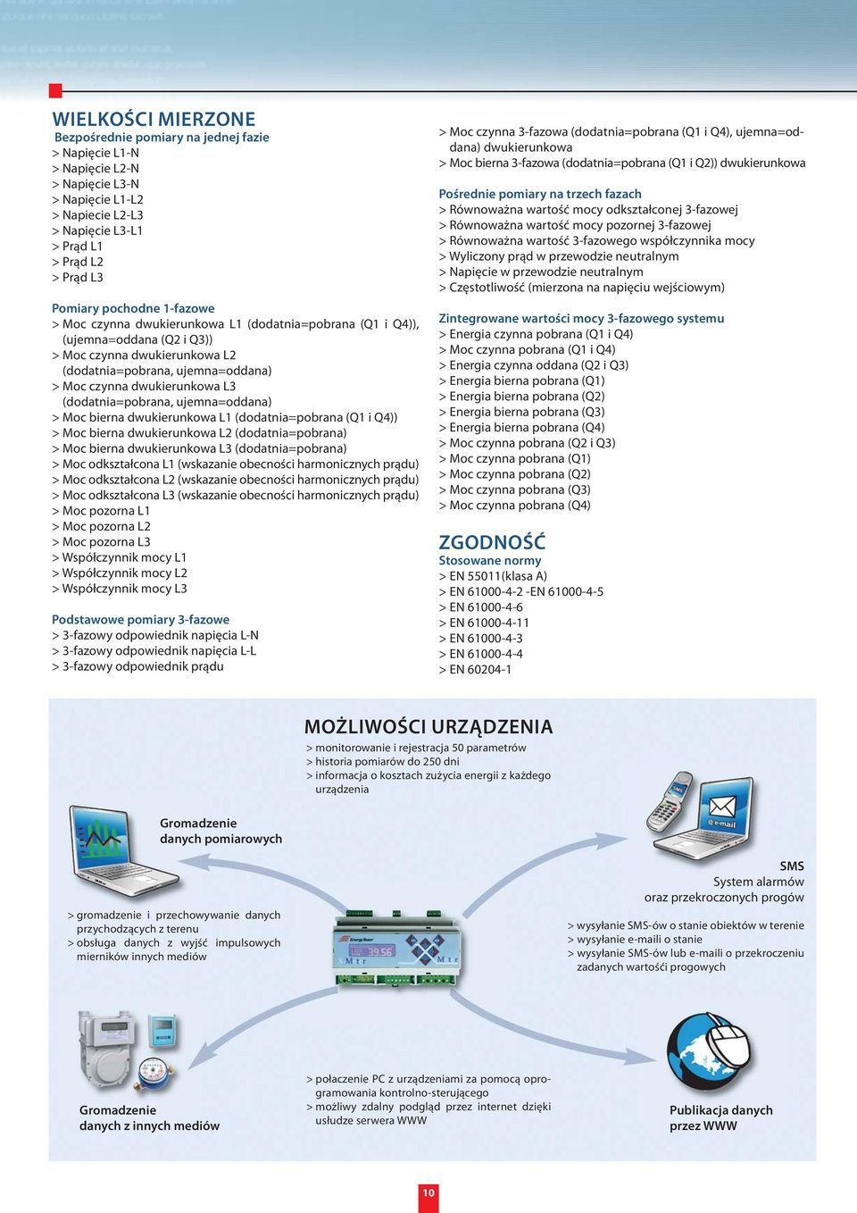 (dodatnia=pobrana, ujemna=oddana) > Moc bierna dwukierunkowa L1 (dodatnia=pobrana (Q1 i Q4)) > Moc bierna dwukierunkowa L2 (dodatnia=pobrana) > Moc bierna dwukierunkowa L3 (dodatnia=pobrana) > Moc