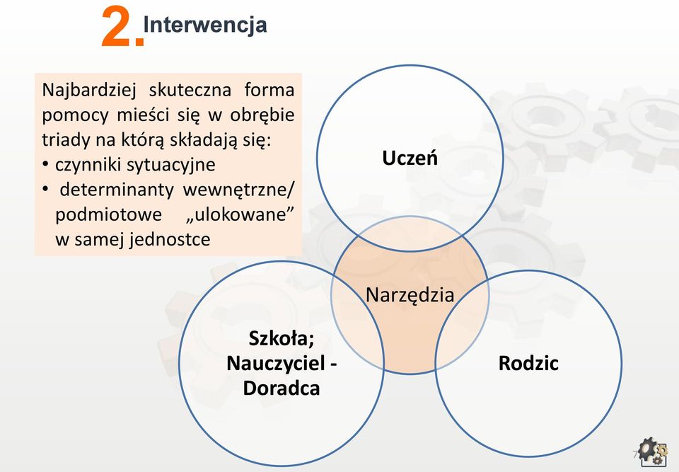 sytuacyjne determinanty wewnętrzne/ podmiotowe ulokowane w