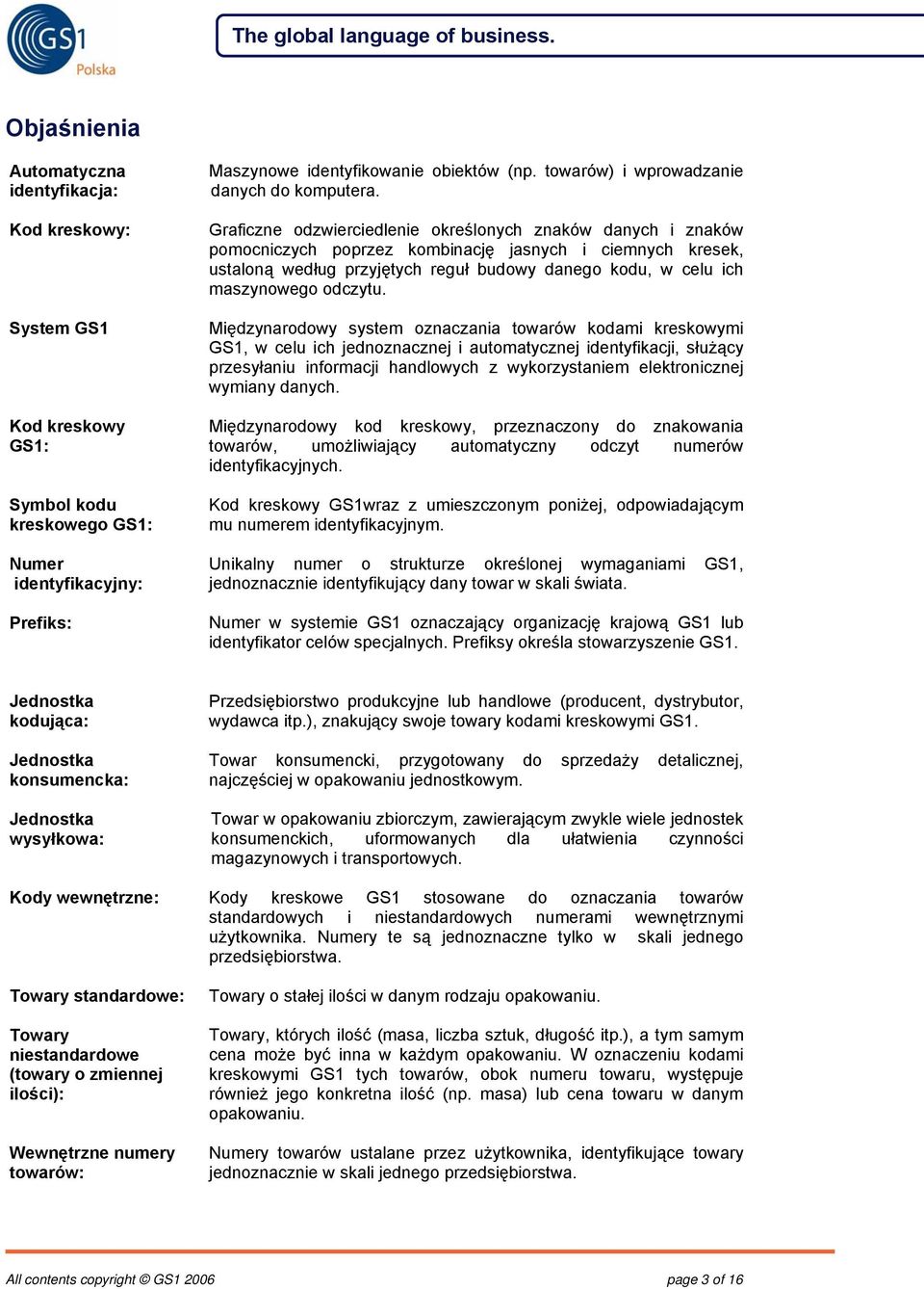 Graficzne odzwierciedlenie określonych znaków danych i znaków pomocniczych poprzez kombinację jasnych i ciemnych kresek, ustaloną według przyjętych reguł budowy danego kodu, w celu ich maszynowego