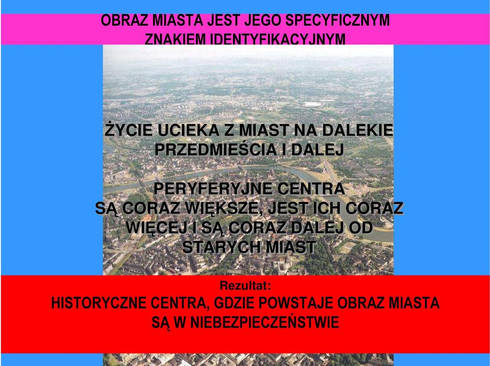 CORAZ WIĘKSZE, JEST ICH CORAZ WIĘCEJ I SĄ CORAZ DALEJ OD STARYCH MIAST