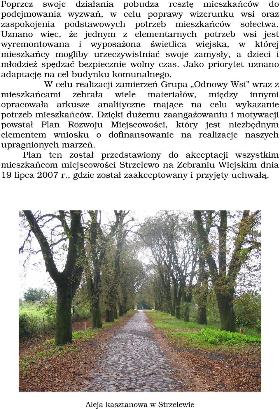 bezpiecznie wolny czas. Jako priorytet uznano adaptację na cel budynku komunalnego.