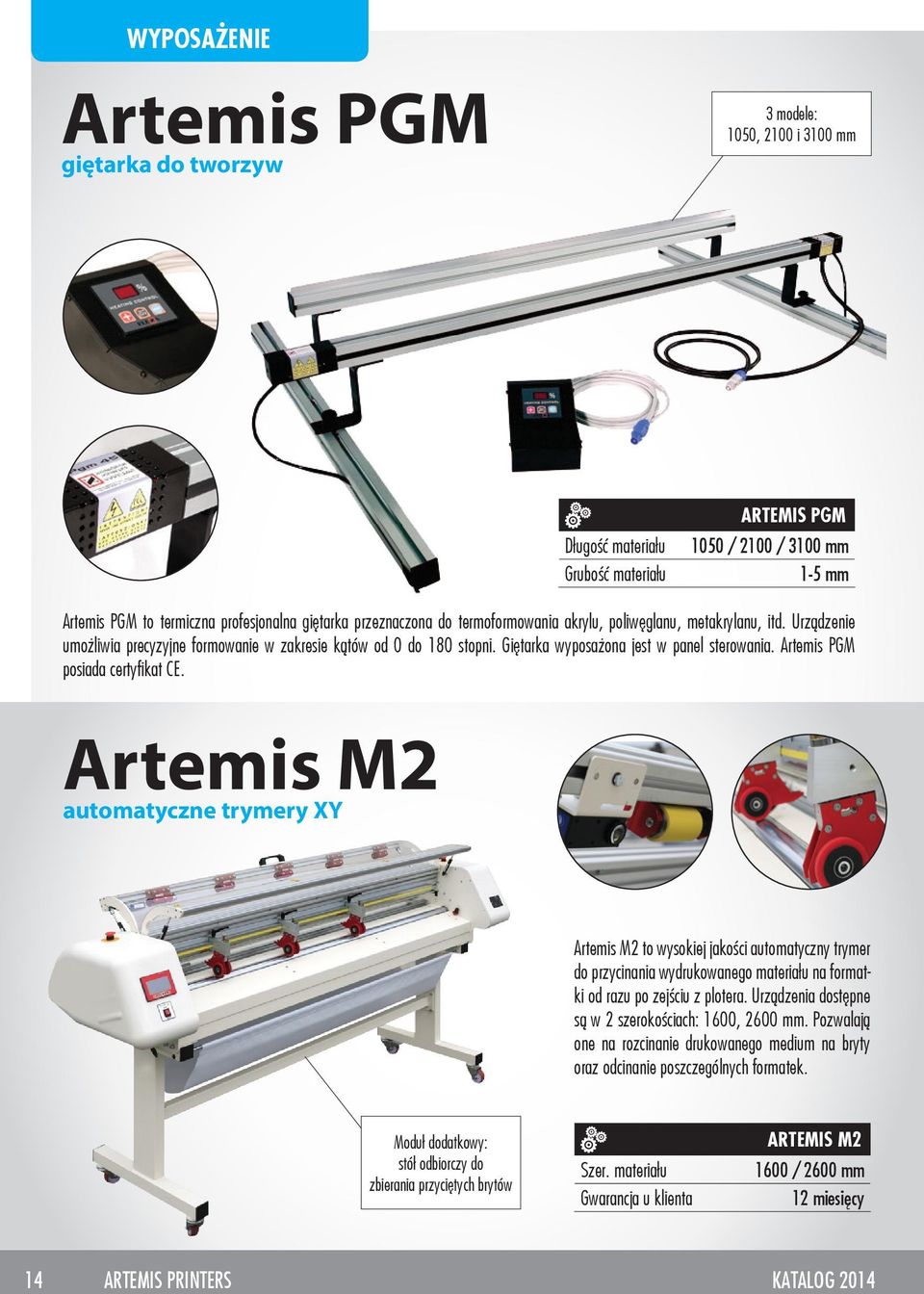 Artemis PGM posiada certyfikat CE.