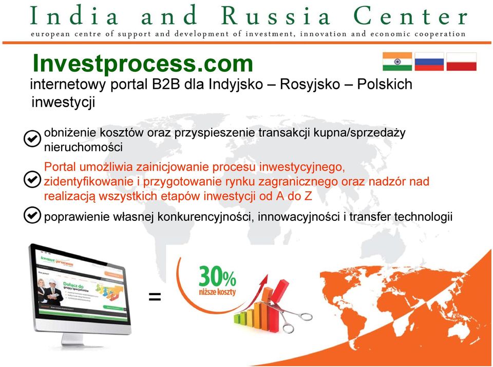 przyspieszenie transakcji kupna/sprzedaży nieruchomości Portal umożliwia zainicjowanie procesu