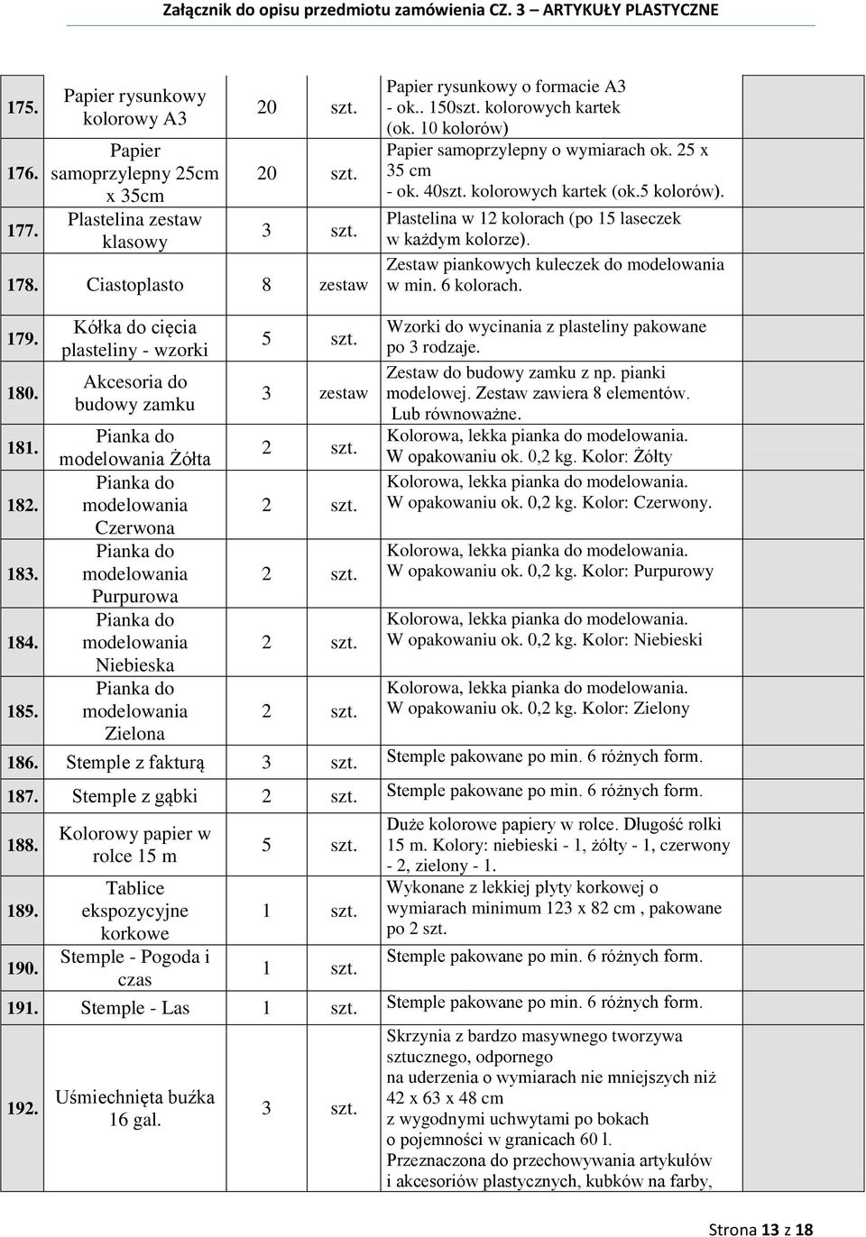 Zestaw piankowych kuleczek do modelowania w min. 6 kolorach. 179. 180. 181. 182. 183. 184. 185.