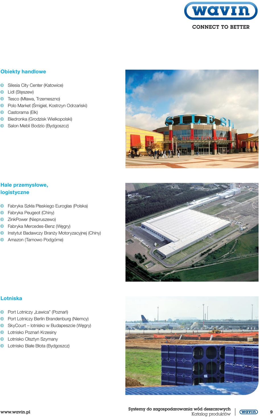 (Niepruszewo) Fabryka Mercedes-Benz (Węgry) Instytut Badawczy Branży Motoryzacyjnej (Chiny) Amazon (Tarnowo Podgórne) Lotniska Port Lotniczy Ławica (Poznań) Port