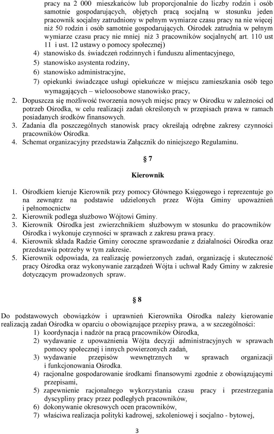 12 ustawy o pomocy społecznej) 4) stanowisko ds.