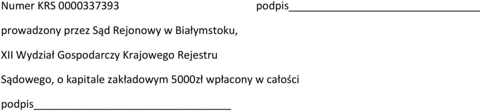 Gospodarczy Krajowego Rejestru Sądowego, o