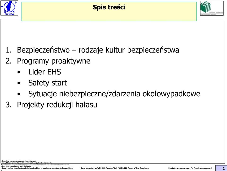 Projekty redukcji hałasu Ten slajd nie zawiera danych technicznych.