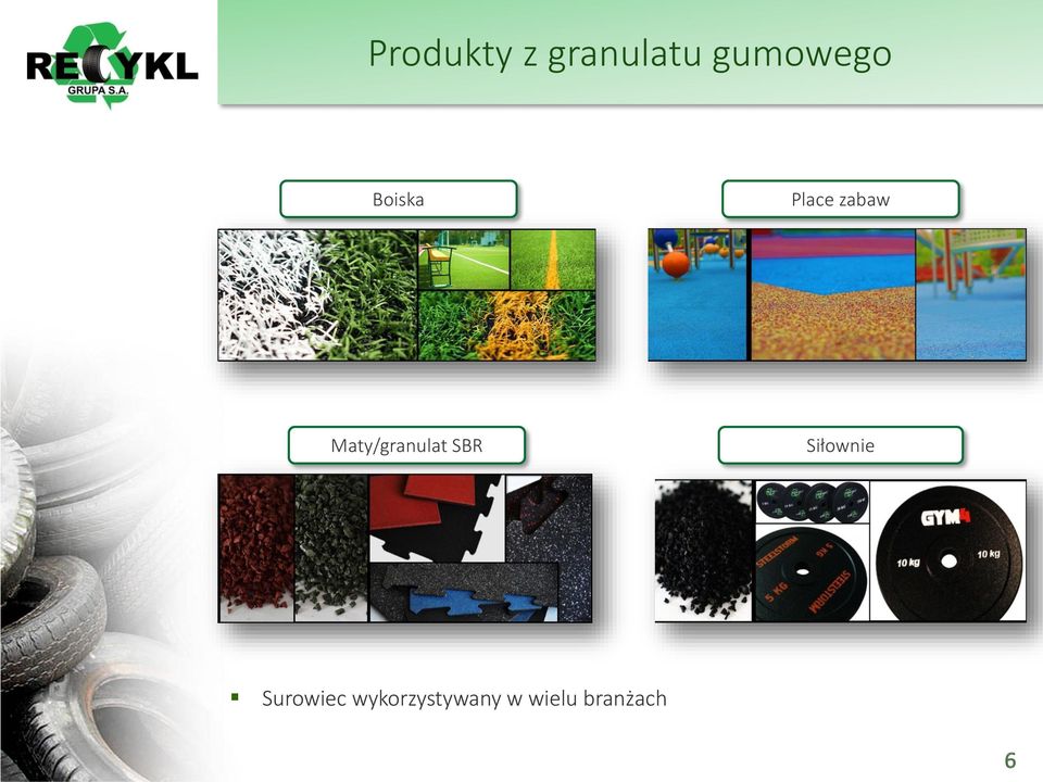 Maty/granulat SBR Siłownie