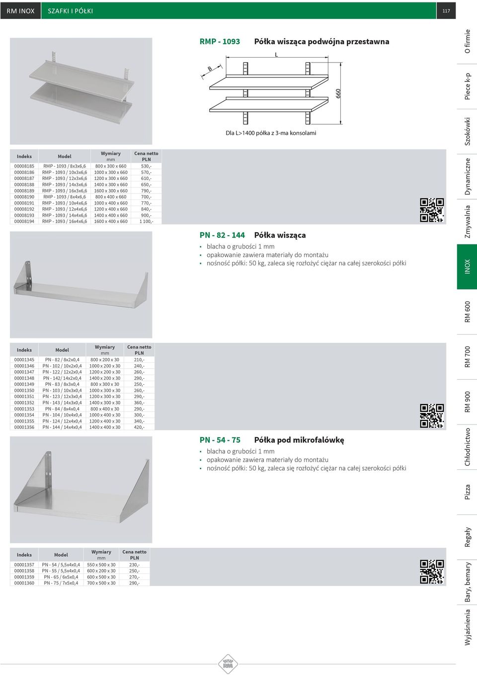 00008189 RMP - 1093 / 16x3x6,6 1600 x 300 x 660 790,- 00008190 RMP - 1093 / 8x4x6,6 800 x 0 x 660 700,- 00008191 RMP - 1093 / 10x4x6,6 1000 x 0 x 660 770,- 00008192 RMP - 1093 / 12x4x6,6 1200 x 0 x