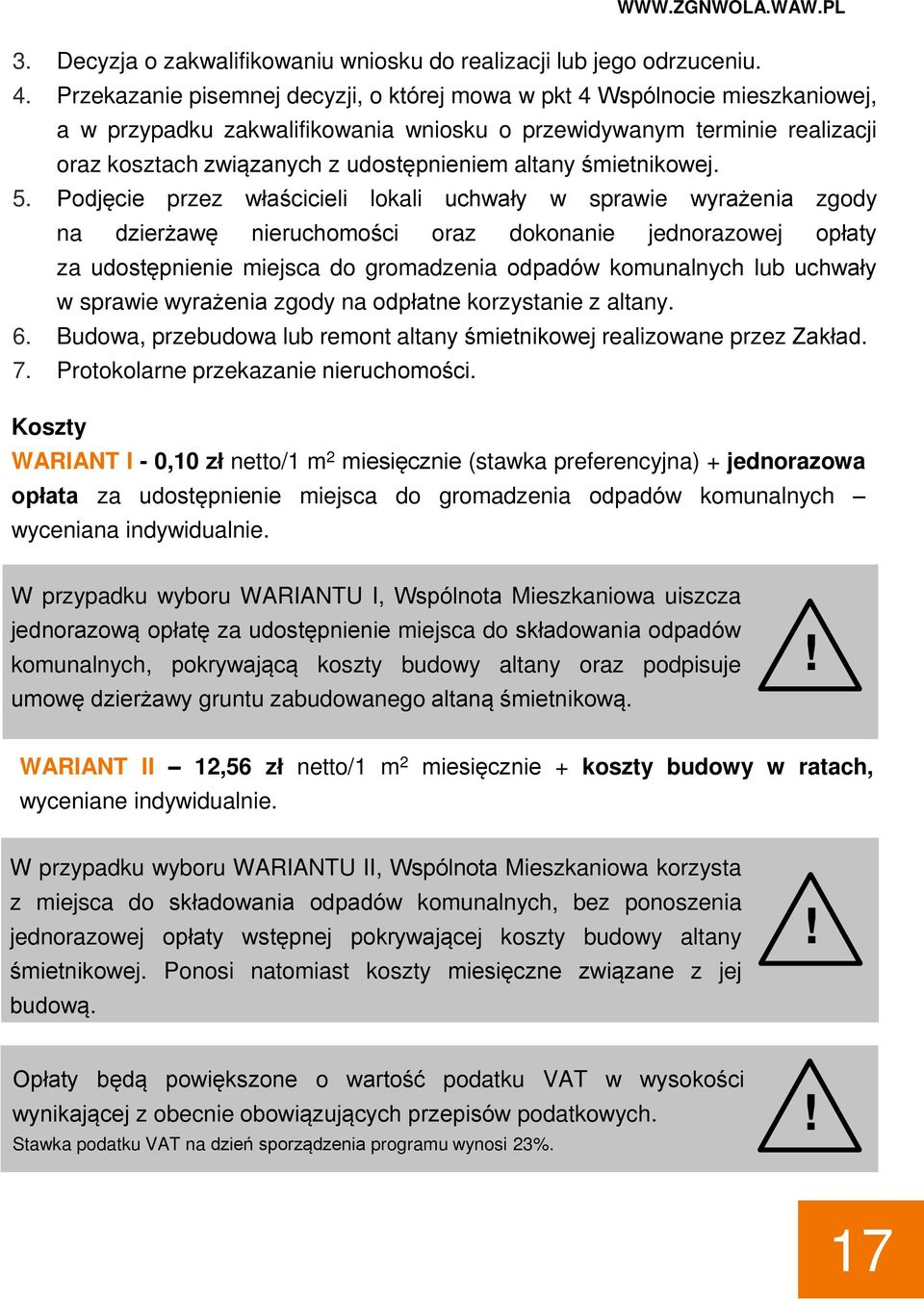 altany śmietnikowej. 5.