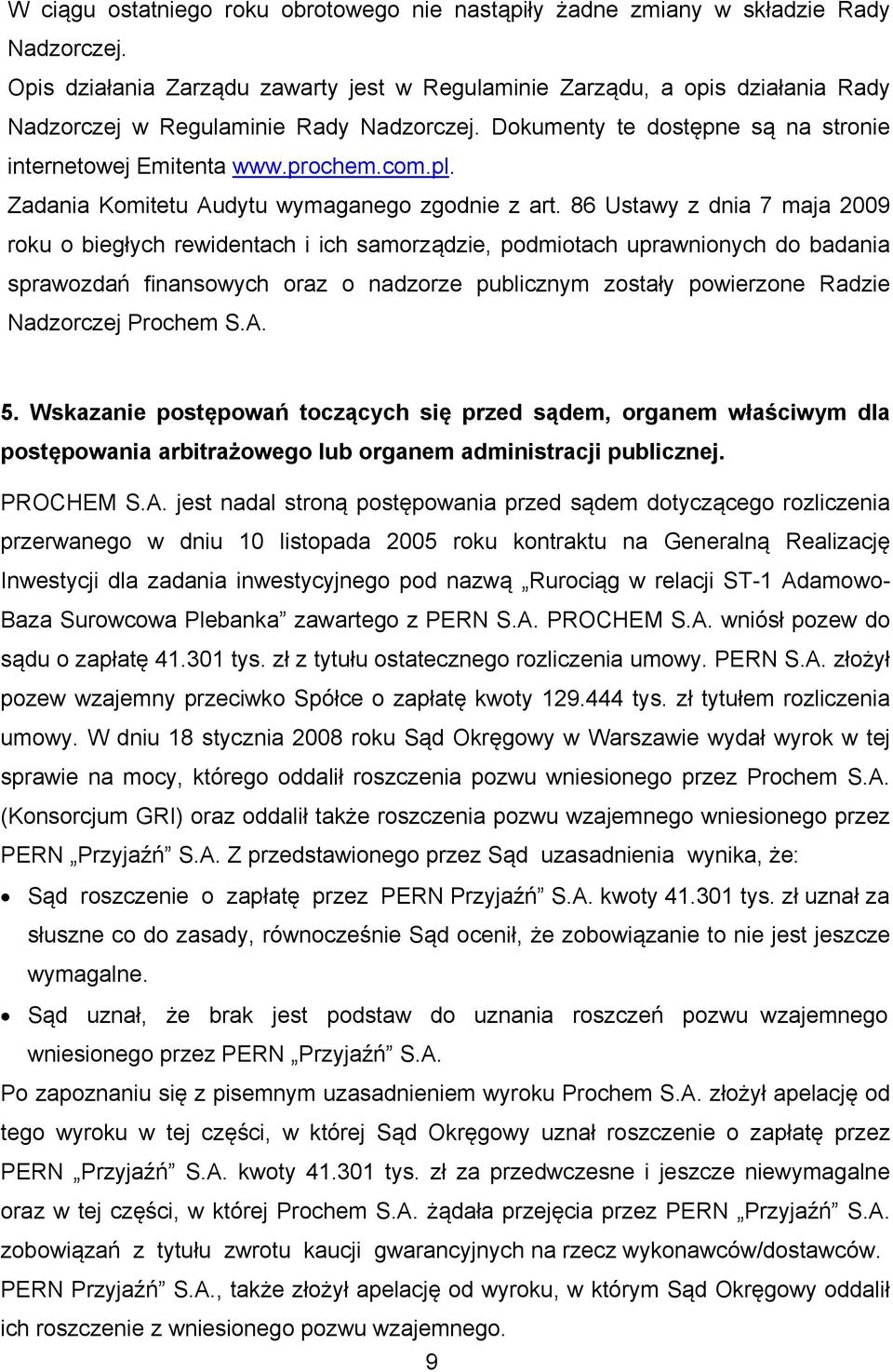 Zadania Komitetu Audytu wymaganego zgodnie z art.