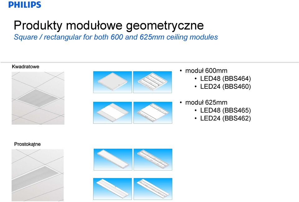 modules Kwadratowe moduł 600mm LED48 (BBS464)