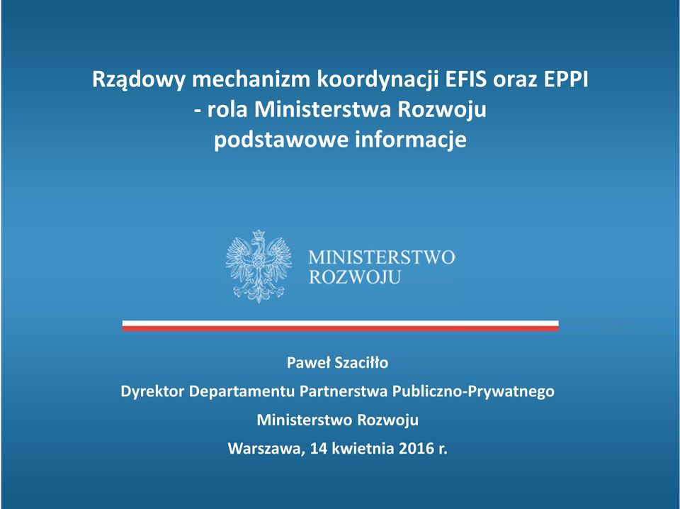 Szaciłło Dyrektor Departamentu Partnerstwa