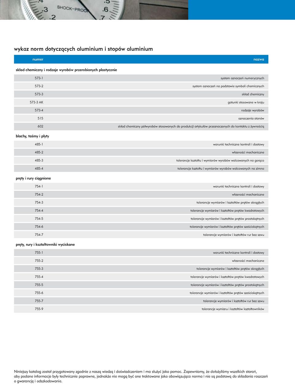 przeznaczonych do kontaktu z żywnością blachy, taśmy i płyty 485-1 warunki techniczne kontroli i dostawy 485-2 własności mechaniczne 485-3 tolerancje kształtu i wymiarów wyrobów walcowanych na gorąco