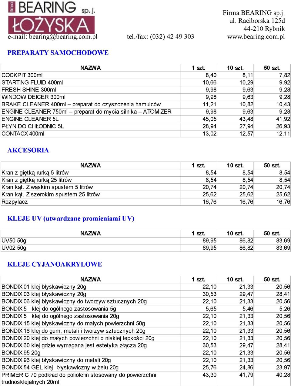 13,02 12,57 12,11 AKCESORIA Kran z giętką rurką 5 litrów 8,54 8,54 8,54 Kran z giętką rurką 25 litrów 8,54 8,54 8,54 Kran kąt. Z wąskim spustem 5 litrów 20,74 20,74 20,74 Kran kąt.