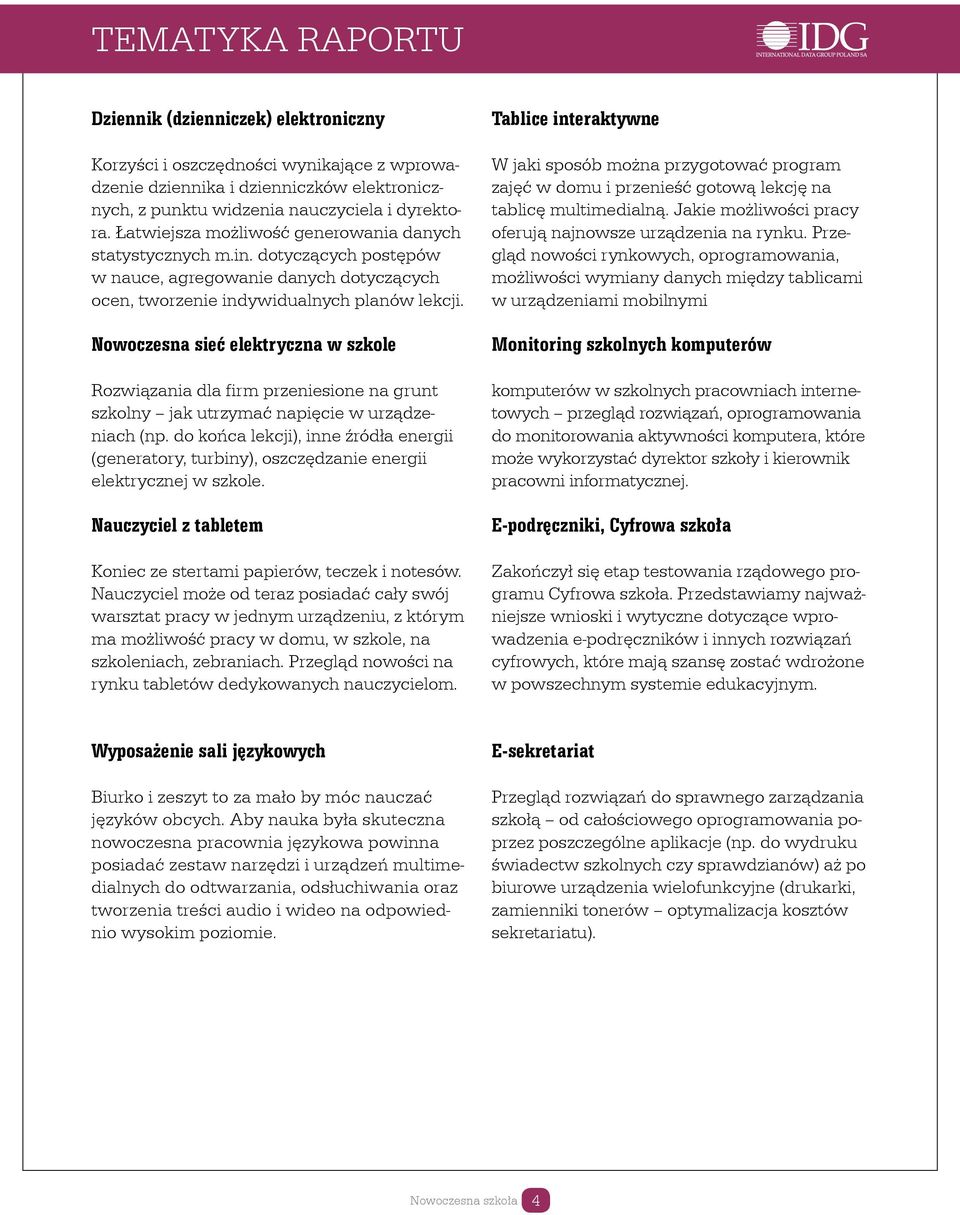 Nowoczesna sieć elektryczna w szkole Rozwiązania dla firm przeniesione na grunt szkolny jak utrzymać napięcie w urządzeniach (np.