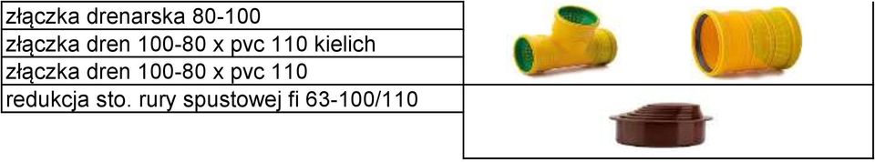 złączka dren 100-80 x pvc 110