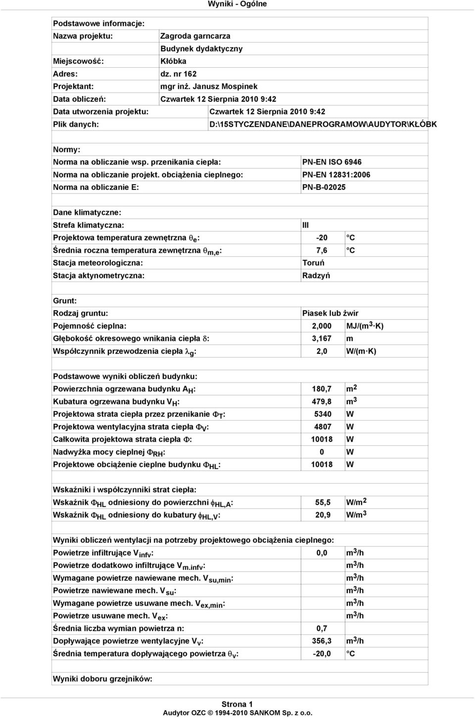 obliczanie wsp. przenikania ciepła: PN-EN ISO 6946 Norma na obliczanie projekt.