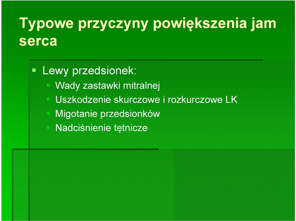 Uszkodzenie skurczowe i rozkurczowe LK