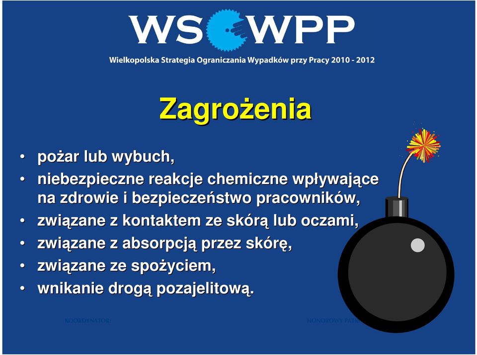 związane zane z kontaktem ze skórą lub oczami, związane zane z