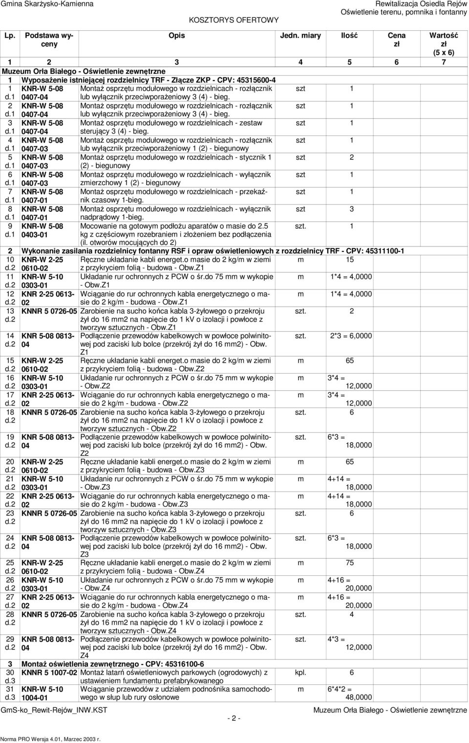 1 07- lub wyłącznik przeciwporażeniowy 3 (4) - bieg. 2 Montaż osprzętu modułowego w rozdzielnicach - roącznik d.1 07- lub wyłącznik przeciwporażeniowy 3 (4) - bieg. 3 Montaż osprzętu modułowego w rozdzielnicach - zestaw d.