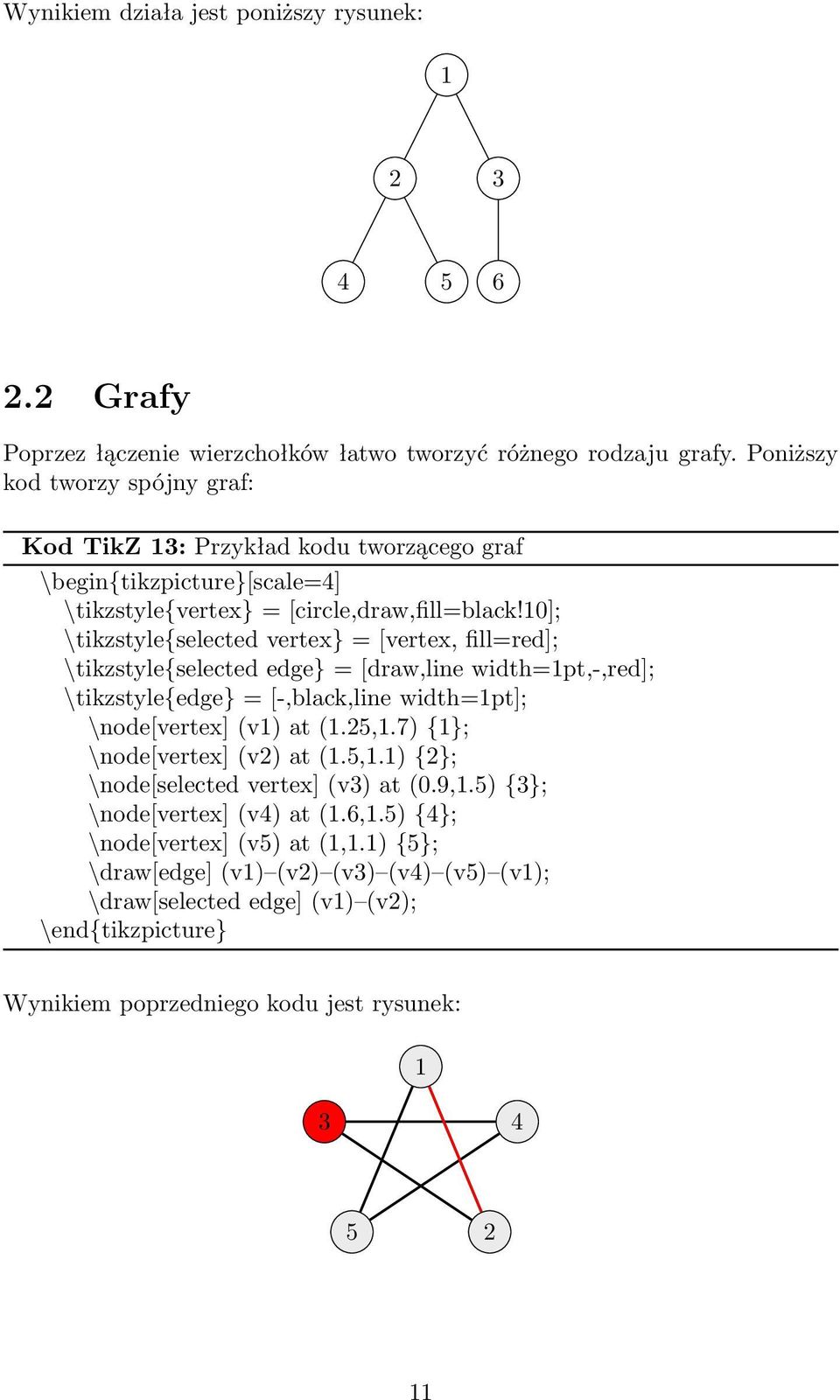 10]; \tikzstyle{selected vertex} = [vertex, fill=red]; \tikzstyle{selected edge} = [draw,line width=1pt,-,red]; \tikzstyle{edge} = [-,black,line width=1pt]; \node[vertex] (v1) at (1.