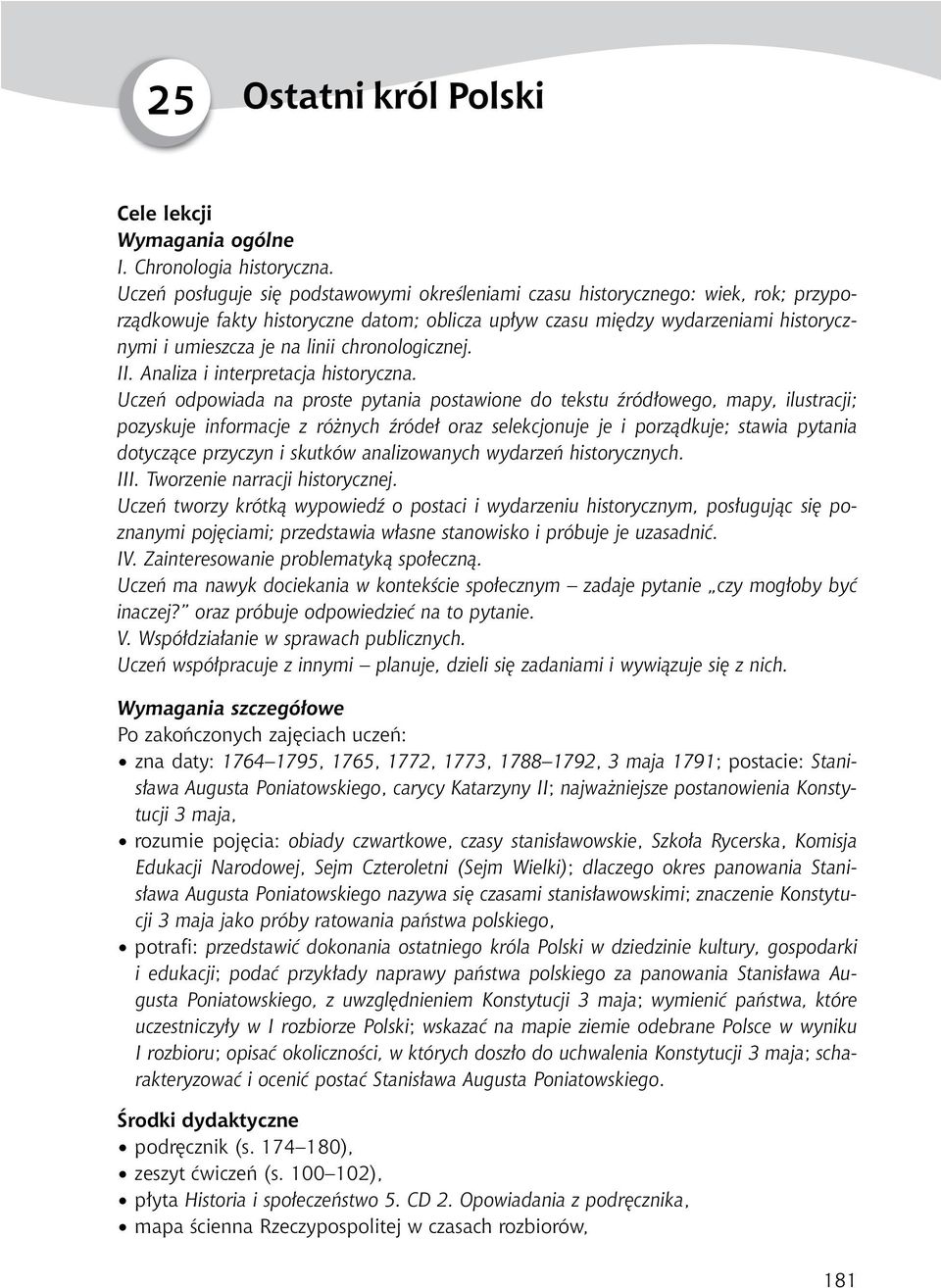 chronologicznej. II. Analiza i interpretacja historyczna.