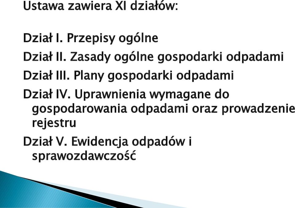 Plany gospodarki odpadami Dział IV.