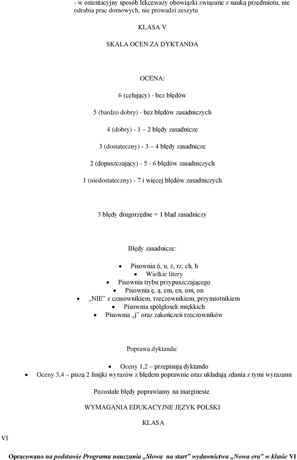 zasadniczych 3 błędy drugorzędne = 1 błąd zasadniczy Błędy zasadnicze: Pisownia ó, u, ż, rz, ch, h Wielkie litery Pisownia trybu przypuszczającego Pisownia ę, ą, em, en, om, on NIE z czasownikiem,