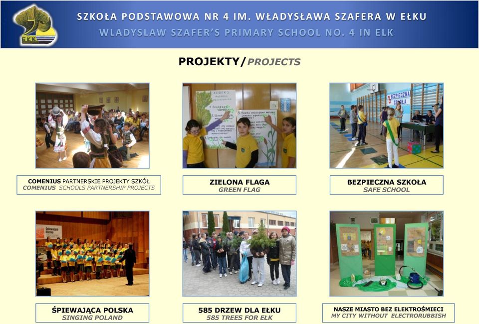 SZKOŁA SAFE SCHOOL ŚPIEWAJĄCA POLSKA SINGING POLAND 585 DRZEW DLA