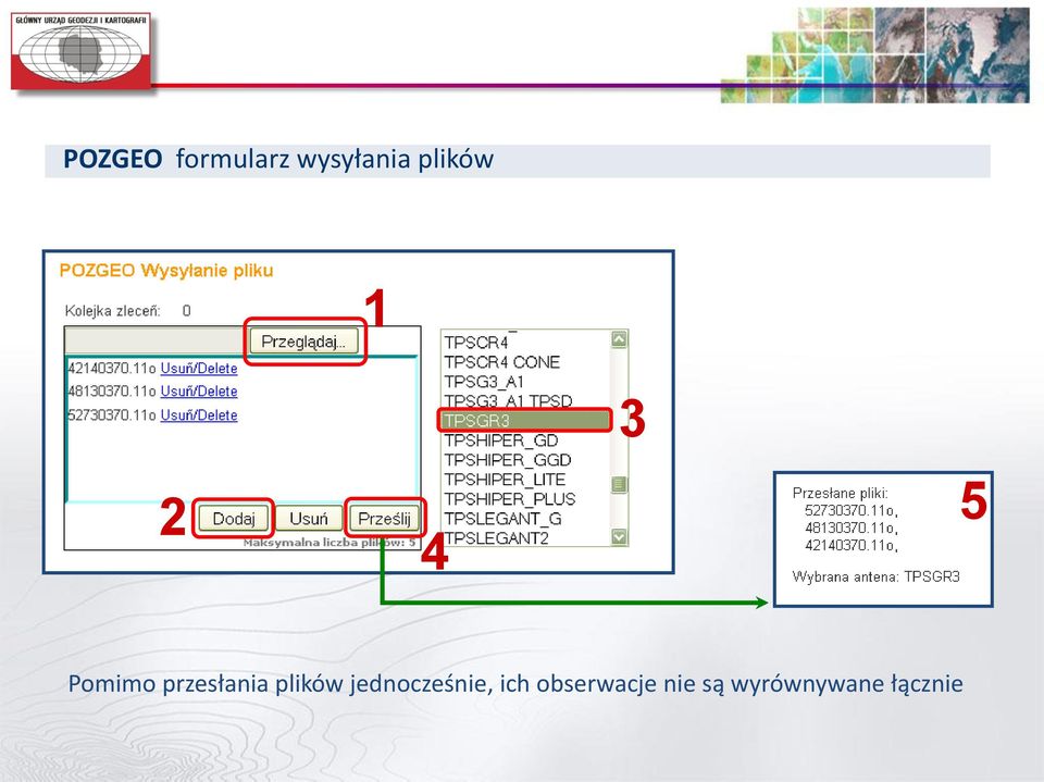 przesłania plików