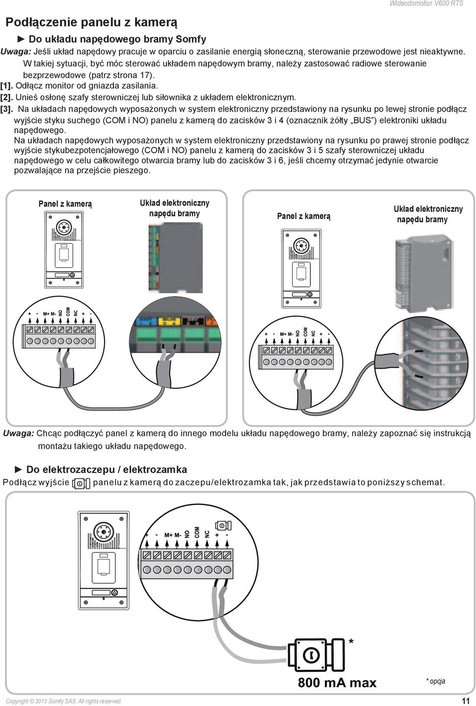 Unieś osłonę szafy sterowniczej lub siłownika z układem elektronicznym. [3].