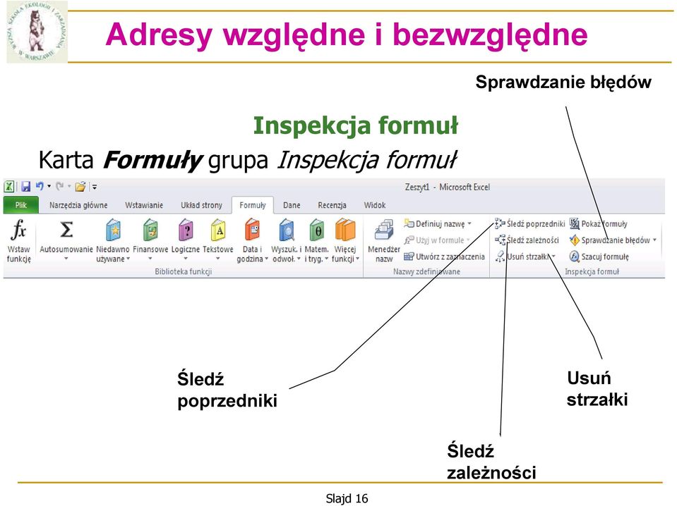 formuł Sprawdzanie błędów Śledź