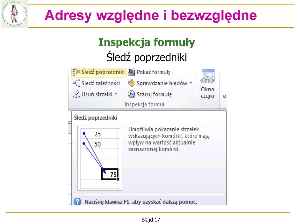 Inspekcja formuły