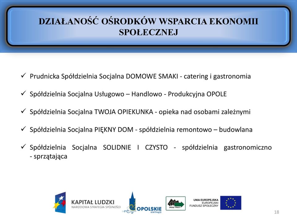 Socjalna TWOJA OPIEKUNKA - opieka nad osobami zależnymi Spółdzielnia Socjalna PIĘKNY DOM -