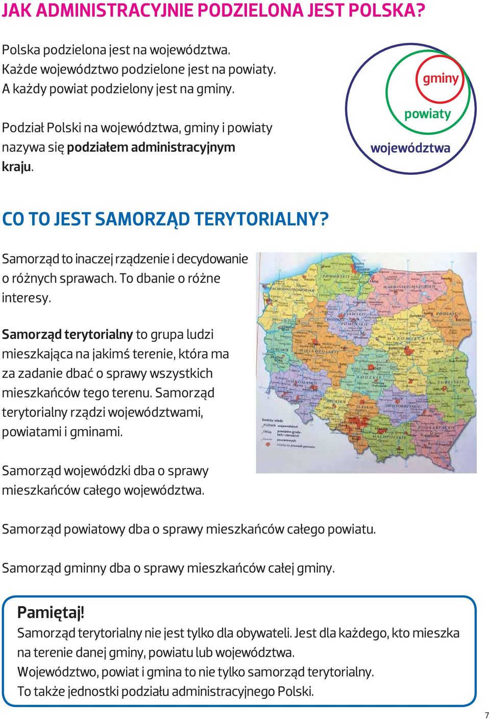 Samorząd to inaczej rządzenie i decydowanie o różnych sprawach. To dbanie o różne interesy.