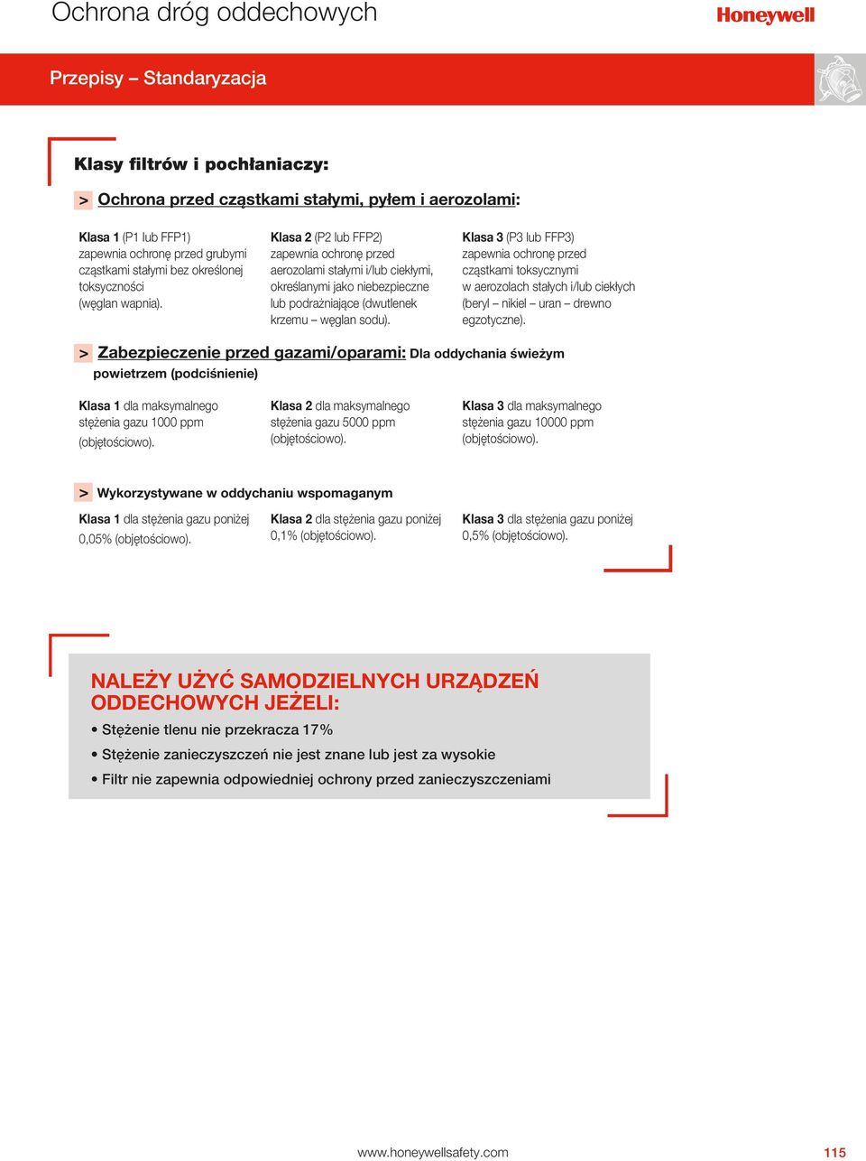 Klasa 3 (P3 lub FFP3) zapewnia ochronę przed cząstkami toksycznymi w aerozolach stałych i/lub ciekłych (beryl nikiel uran drewno egzotyczne).