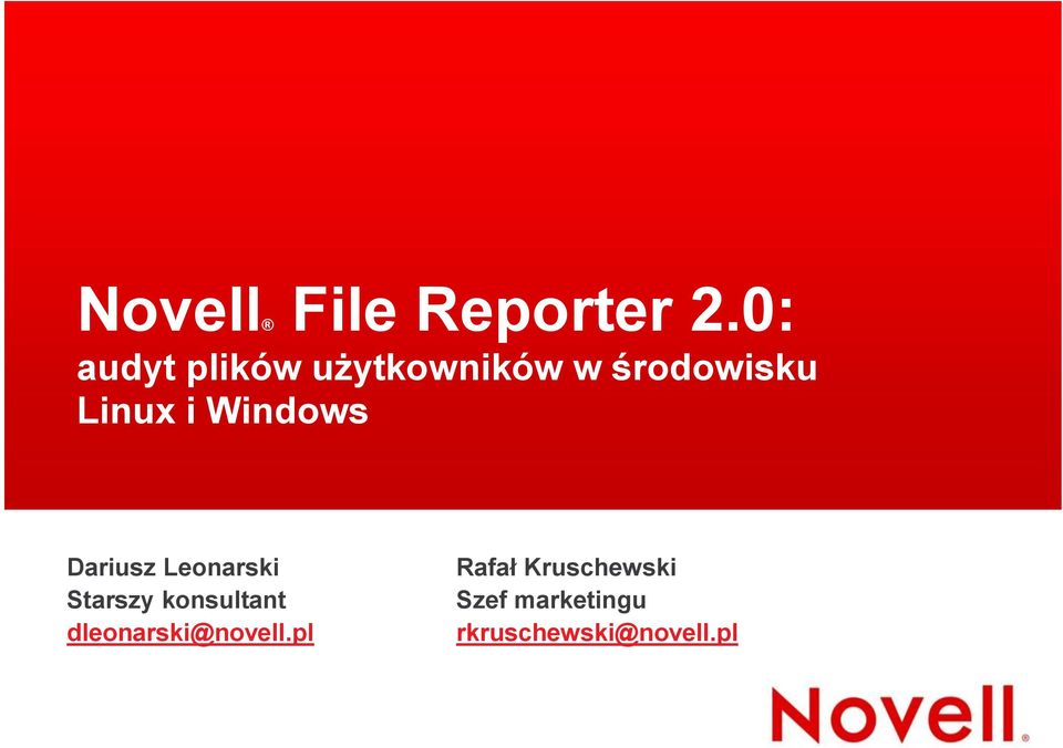 i Windows Dariusz Leonarski Starszy konsultant