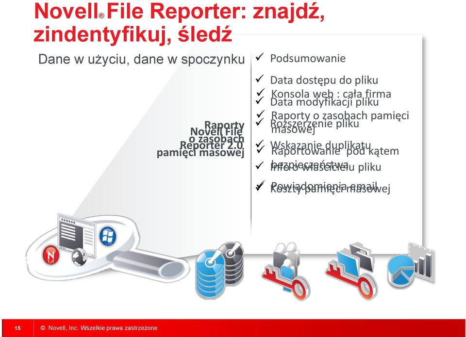 0 pamięci masowej Podsumowanie Data dostępu do pliku Konsola web : cała firma Data modyfikacji pliku