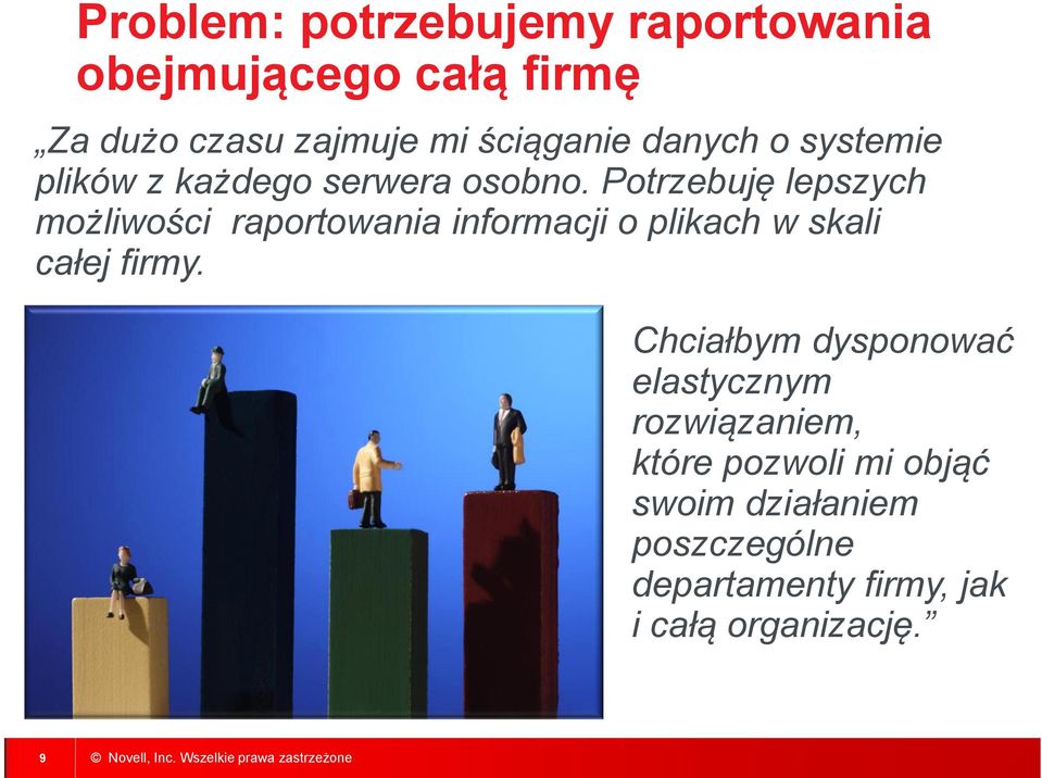 Potrzebuję lepszych możliwości raportowania informacji o plikach w skali całej firmy.