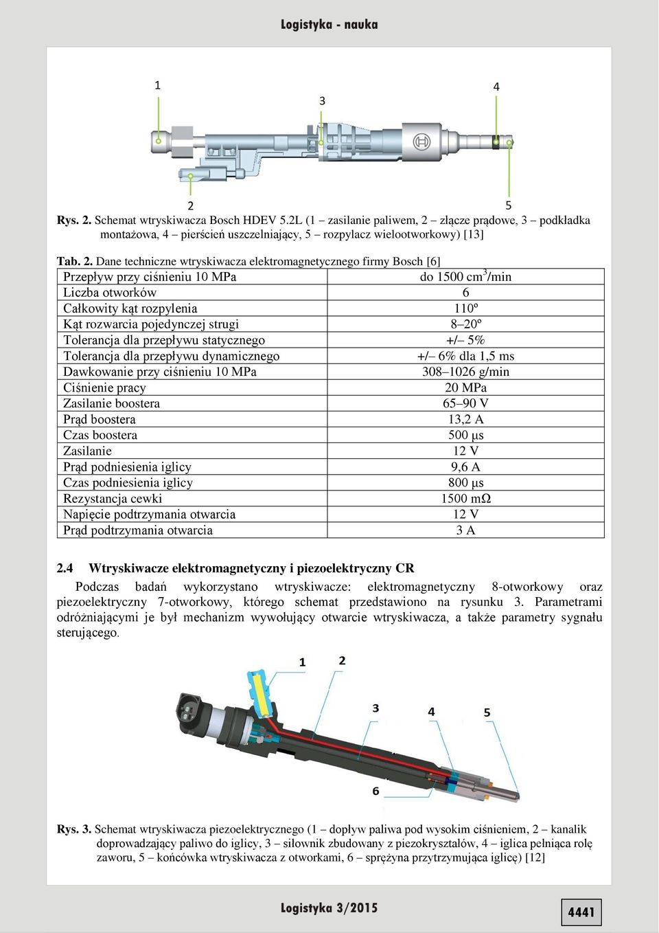 złącze prądowe, 3 podkładka montażowa, 4 pierścień uszczelniający, 5 rozpylacz wielootworkowy) [13] Tab. 2.