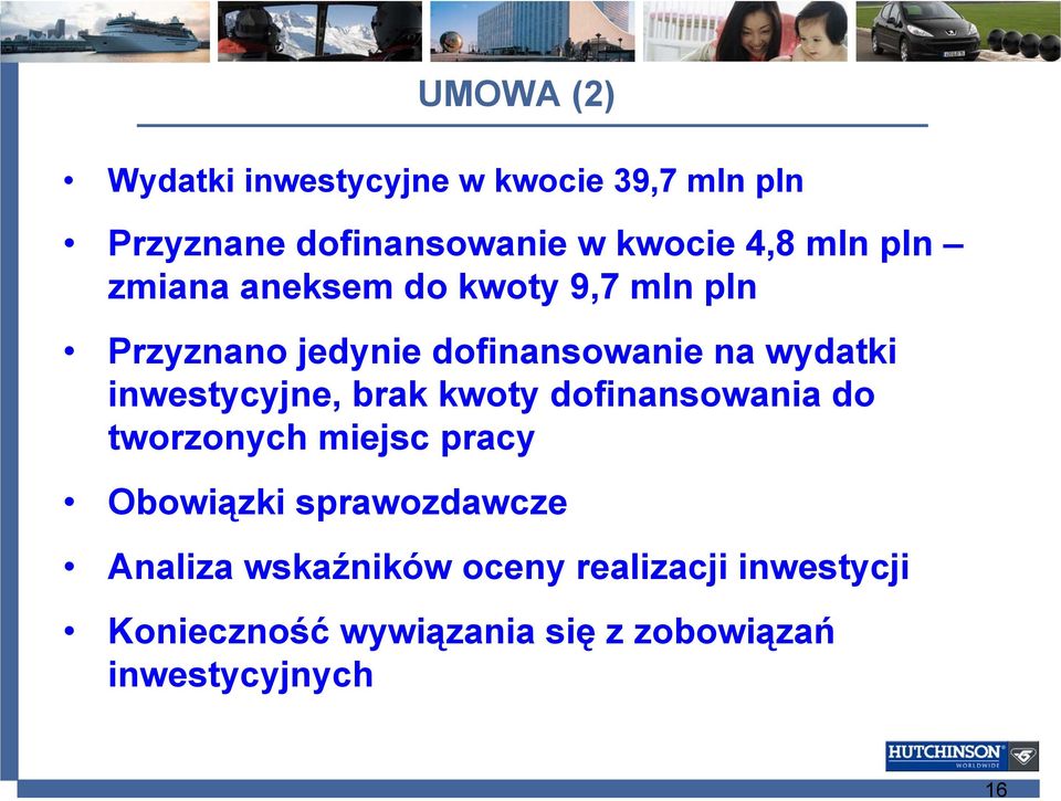 inwestycyjne, brak kwoty dofinansowania do tworzonych miejsc pracy Obowiązki sprawozdawcze