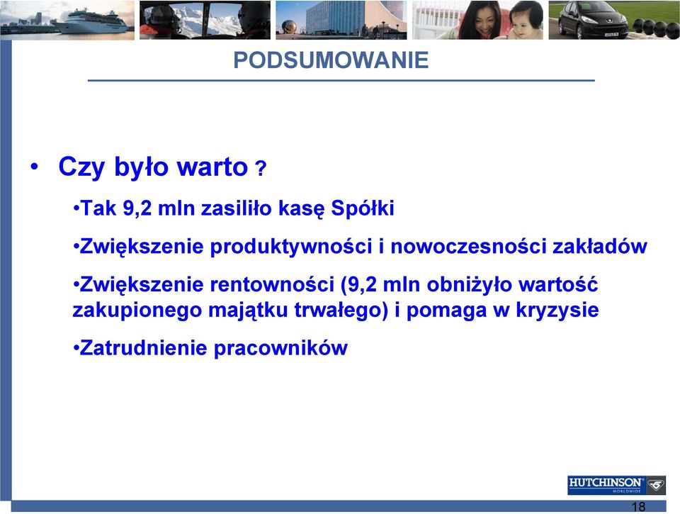 i nowoczesności zakładów Zwiększenie rentowności (9,2 mln