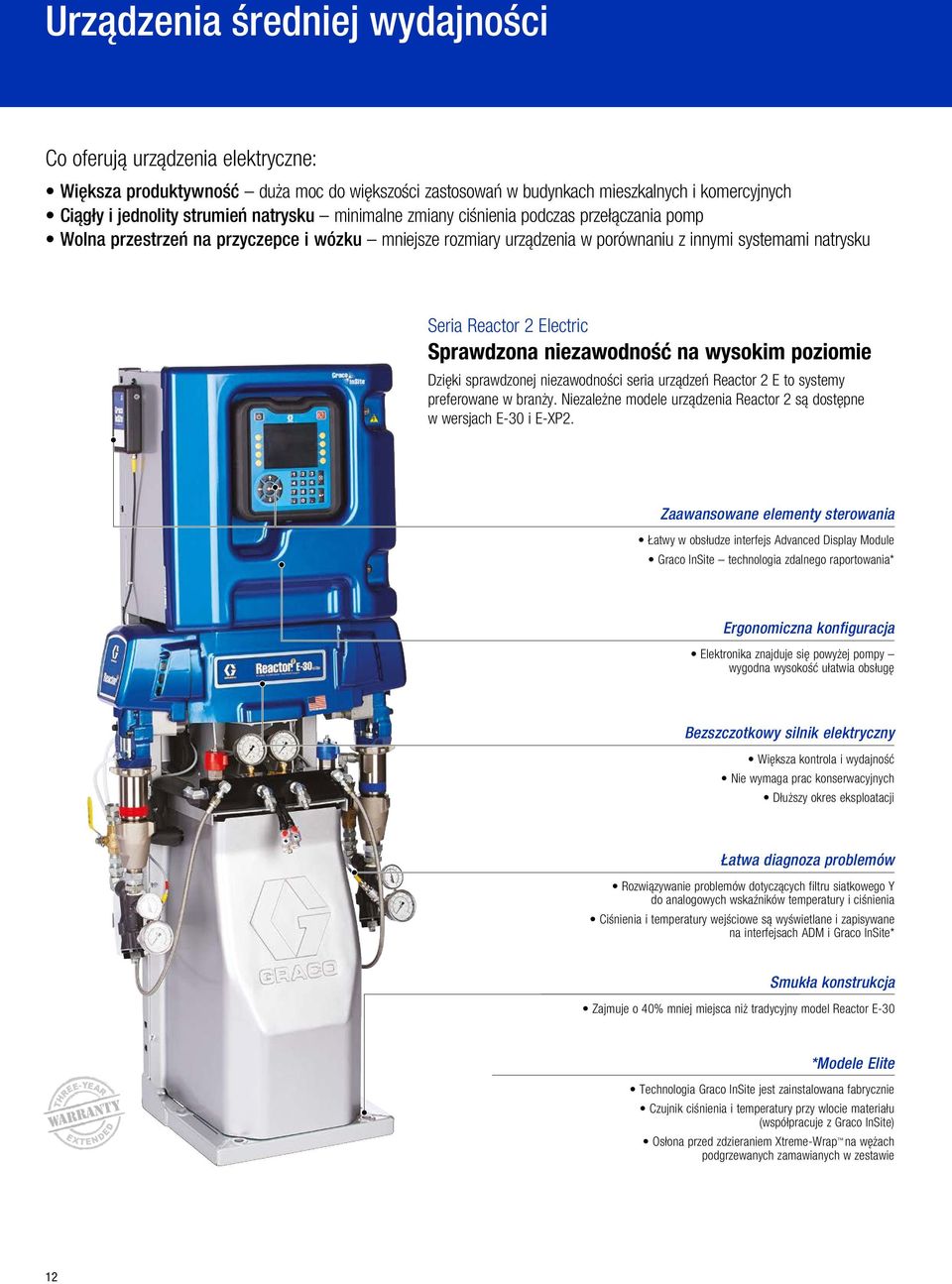 niezawodność na wysokim poziomie Dzięki sprawdzonej niezawodności seria urządzeń Reactor 2 E to systemy preferowane w branży.