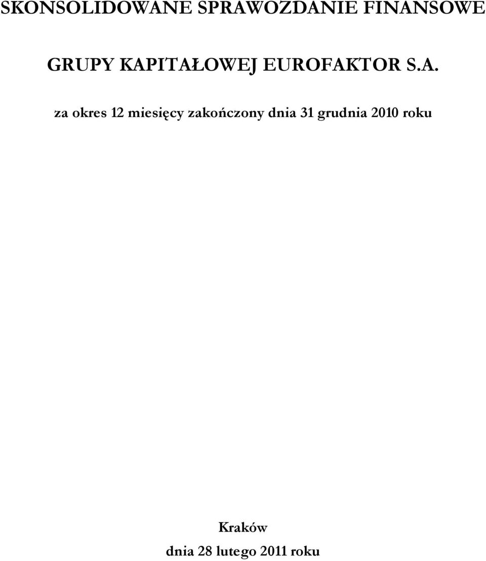 2010 roku Kraków
