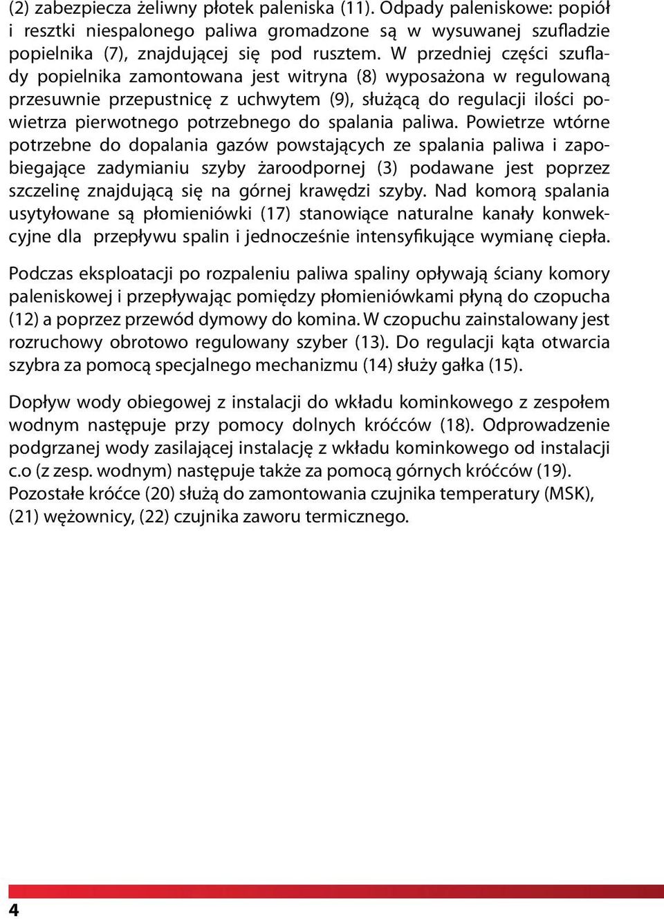 spalania paliwa.