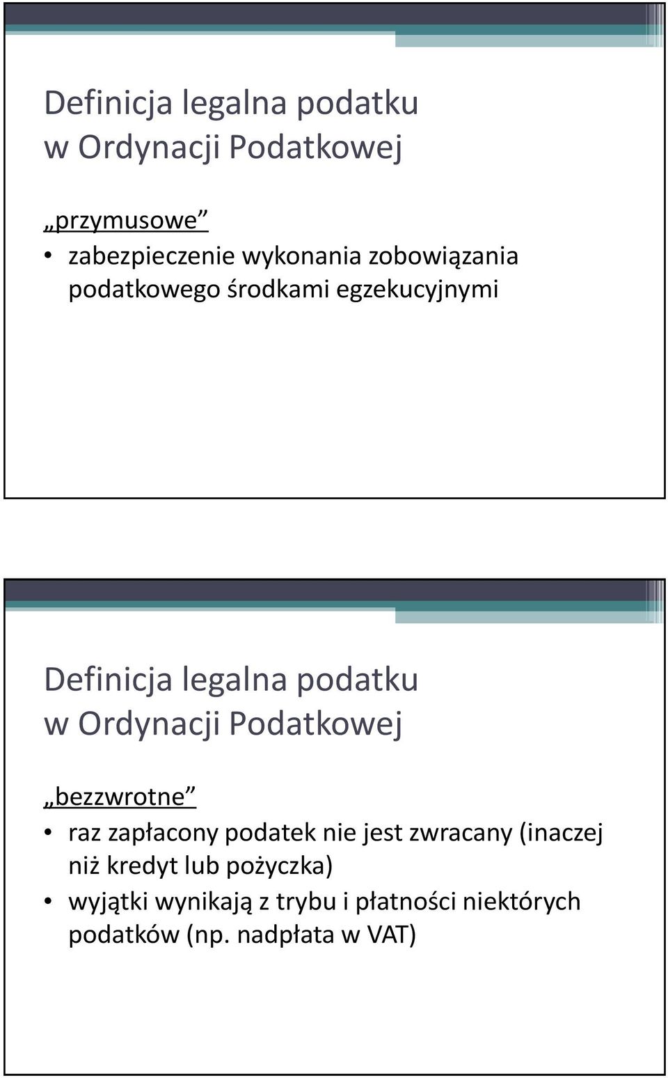 jest zwracany (inaczej niż kredyt lub pożyczka) wyjątki