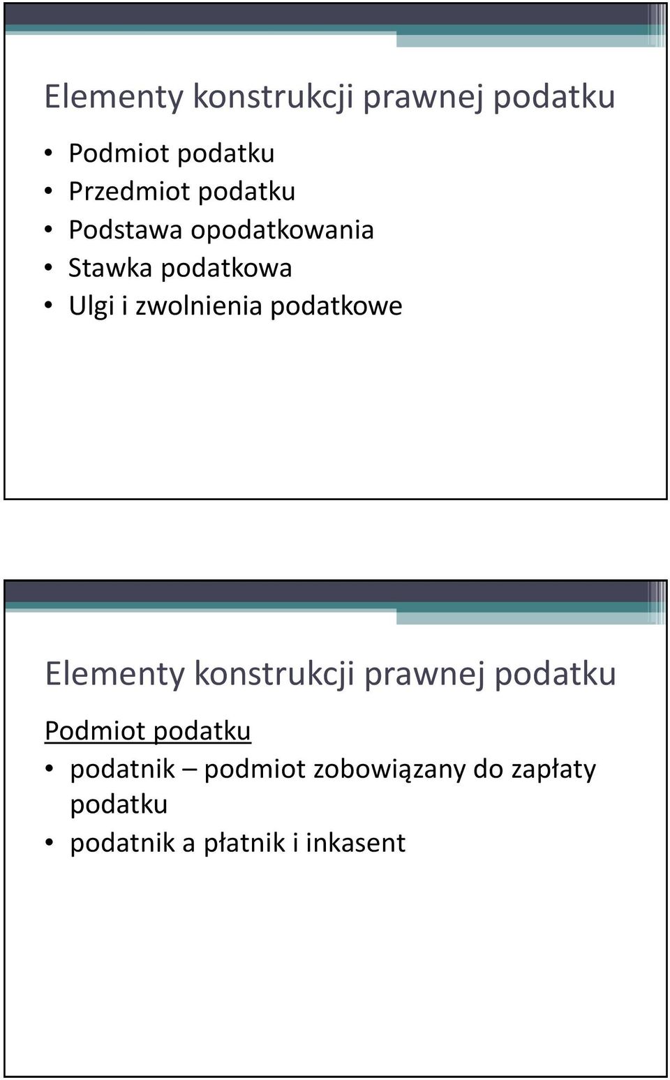 podatkowe Podmiot podatku podatnik podmiot